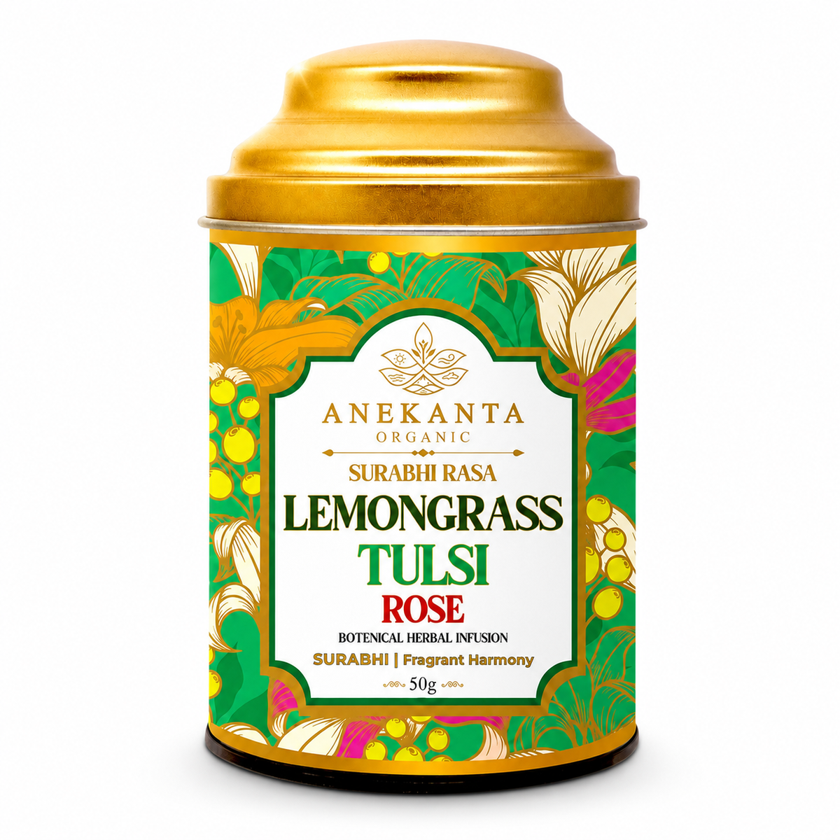 Lemongrass, Tulsi & Rose Botanical Infusion - SURABHI RASA