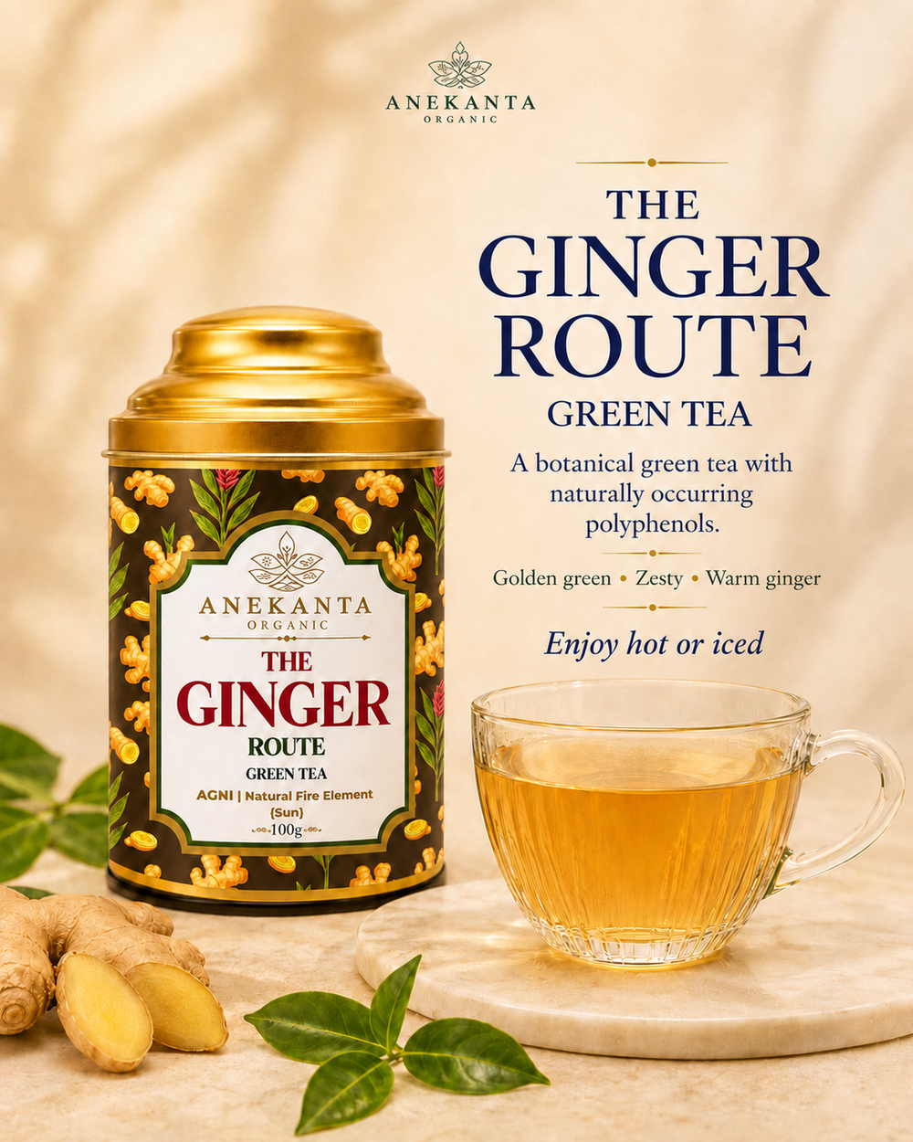Ginger Green Tea - THE GINGER ROUTE