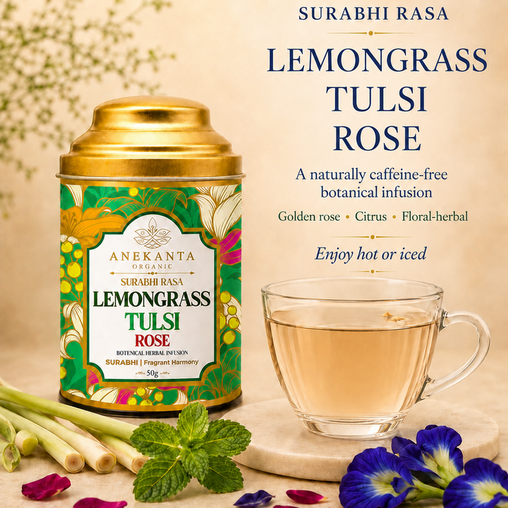 Lemongrass, Tulsi & Rose Botanical Infusion - SURABHI RASA