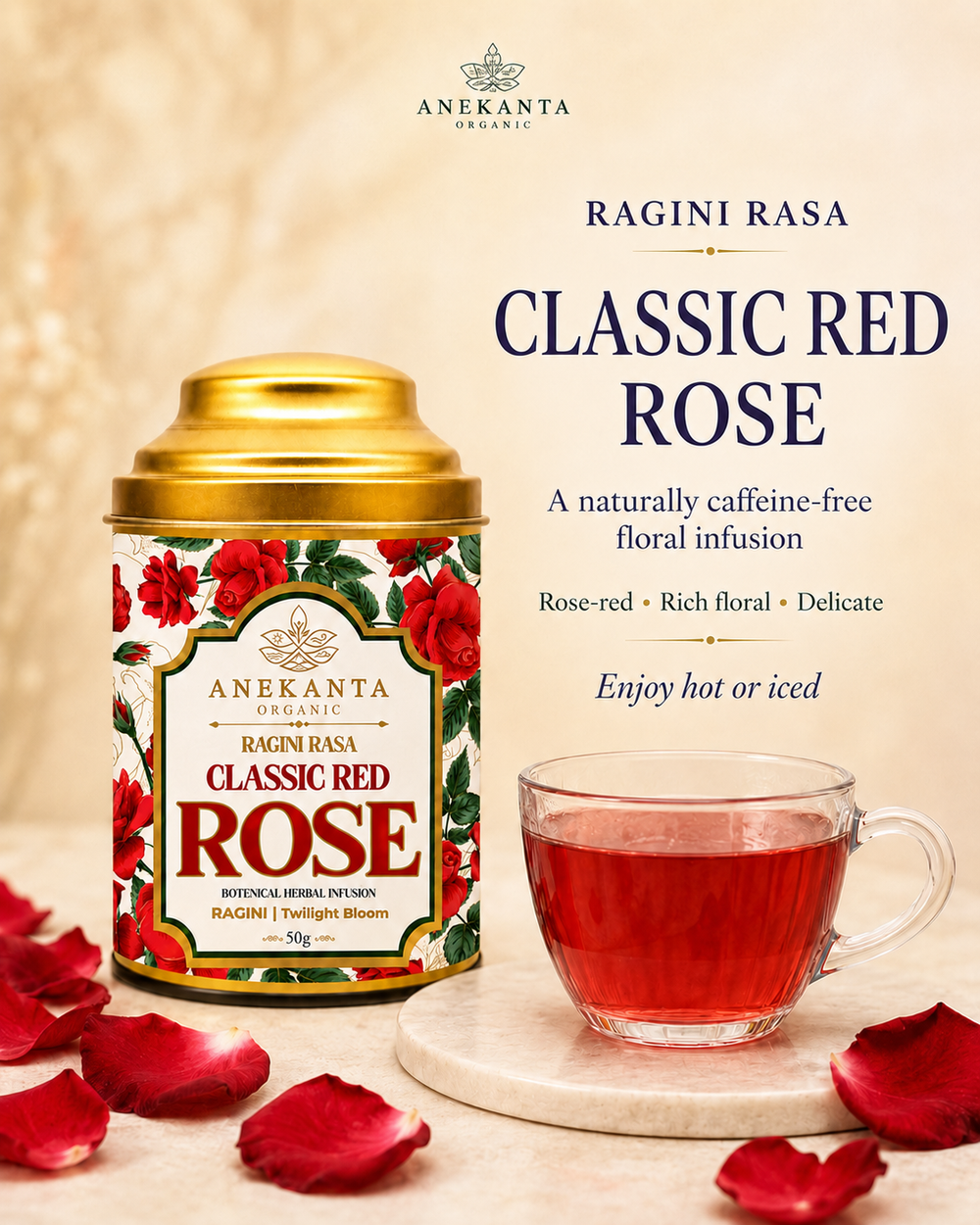 Pure Red Rose Petal Infusion - RAGINI RASA