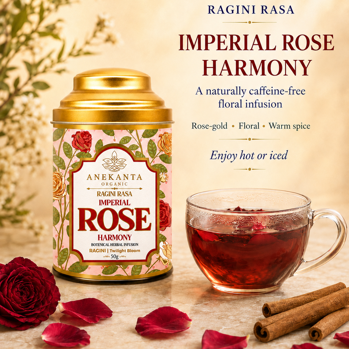 Rose & Ceylon Cinnamon Botanical Infusion - RAGINI RASA