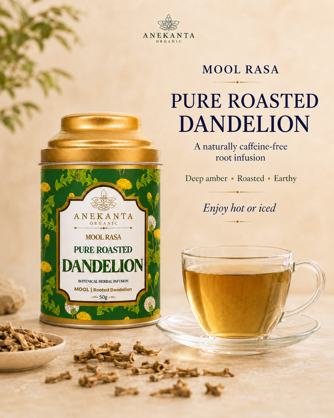 Pure Roasted Dandelion Root Infusion - MOOL RASA
