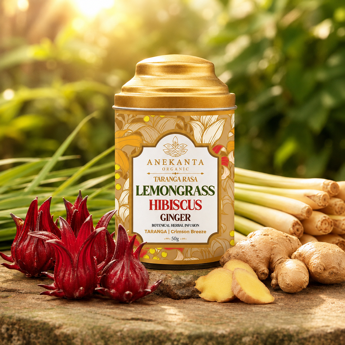 Lemongrass, Hibiscus & Ginger Botanical Infusion - TARANGA RASA