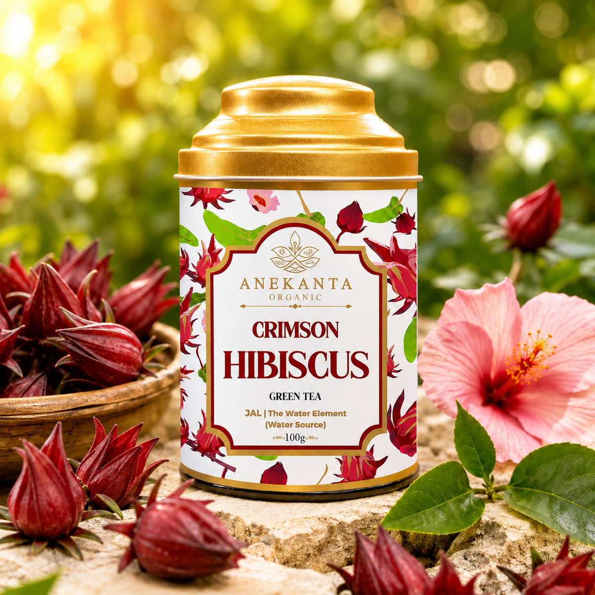 Hibiscus, Lemongrass & Cinnamon Green Tea - CRIMSON HIBISCUS