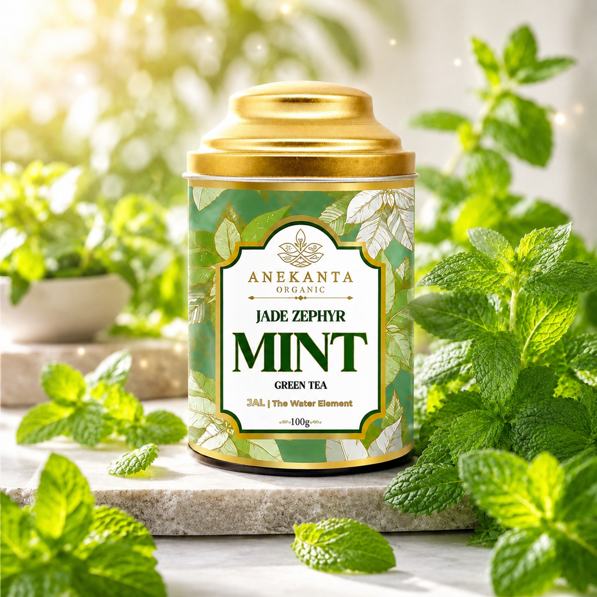 Peppermint & Spearmint Green Tea - JADE ZEPHYR