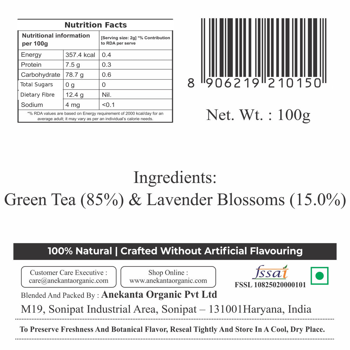 Lavender Flower Green Tea - HIMALAYAN LAVENDER