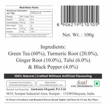 Turmeric, Ginger & Tulsi Green Tea - GOLDEN RESERVE