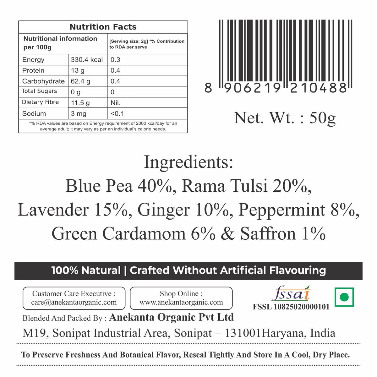 Blue Pea & Lavender Botanical Infusion - SAUMYA RASA