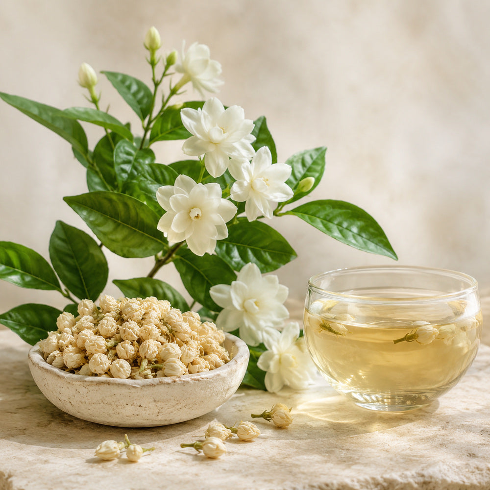 Whole dried jasmine - Anekanta Organic Herbal Library