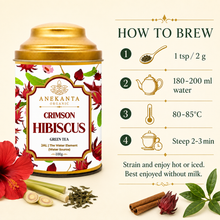 Hibiscus, Lemongrass & Cinnamon Green Tea - CRIMSON HIBISCUS