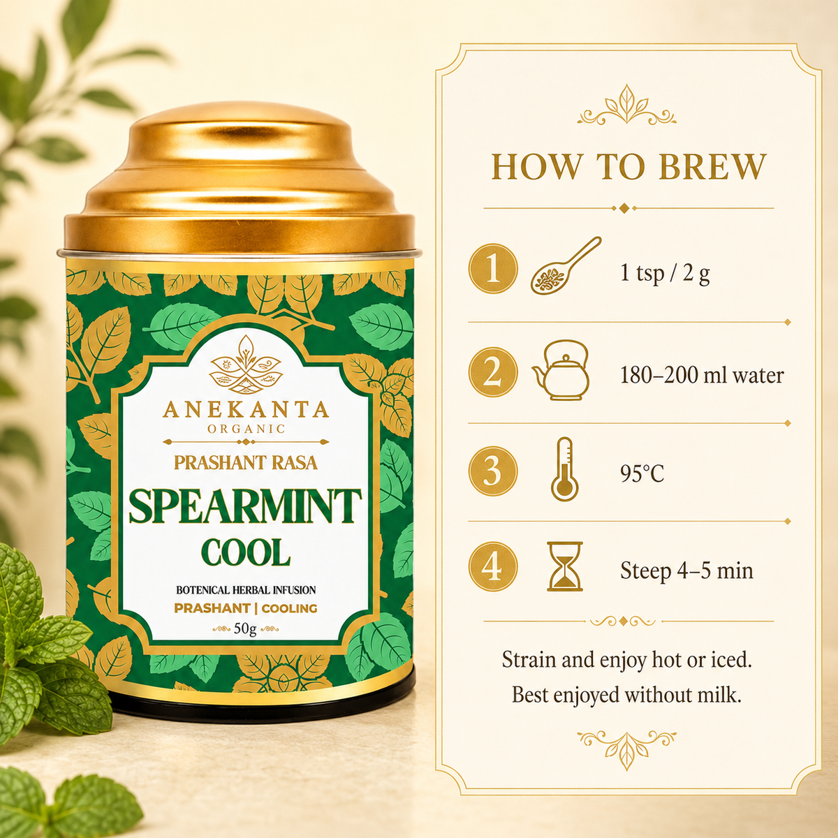 Pure Spearmint Leaf Infusion - PRASHANT RASA