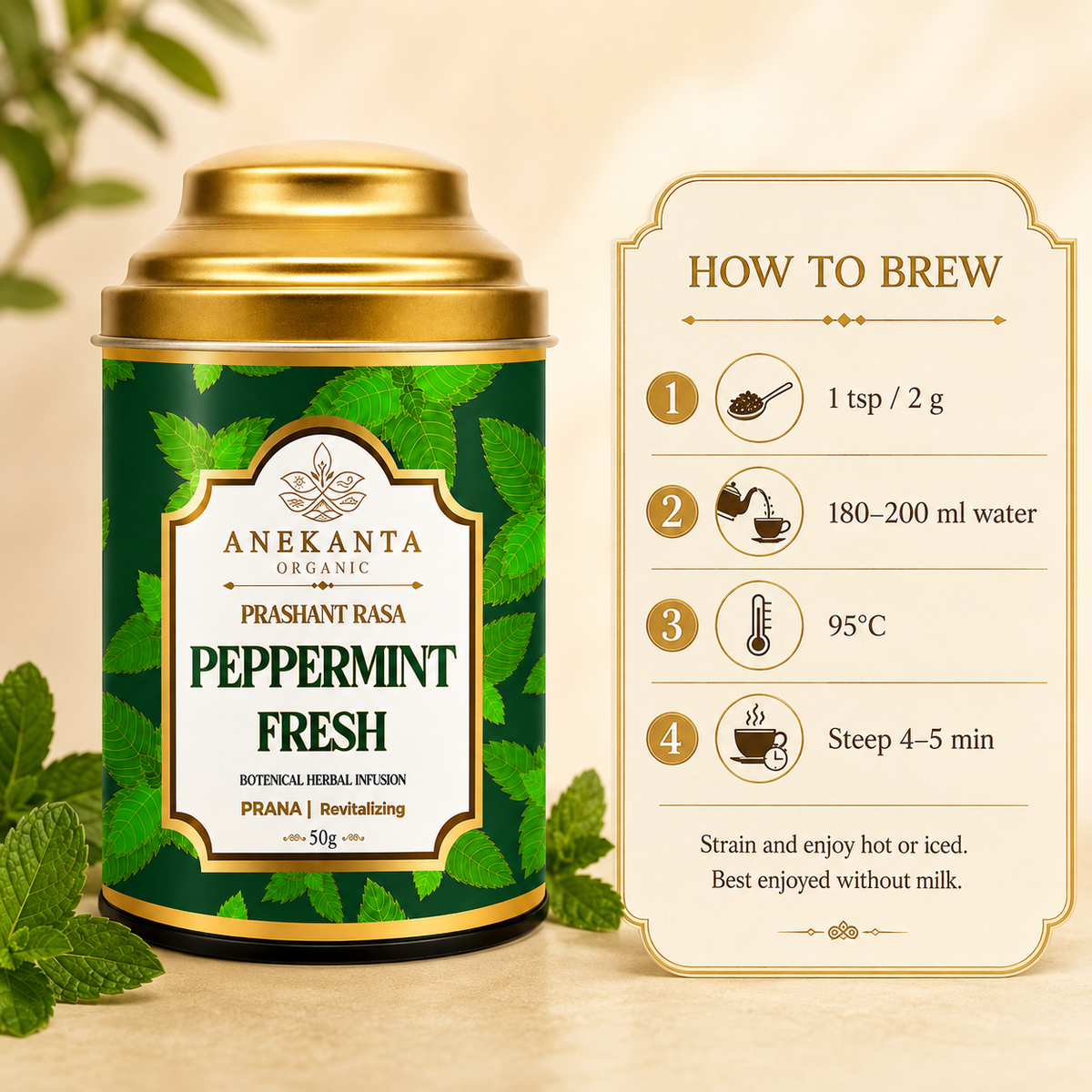 Pure Peppermint Leaf Infusion - PRANA RASA