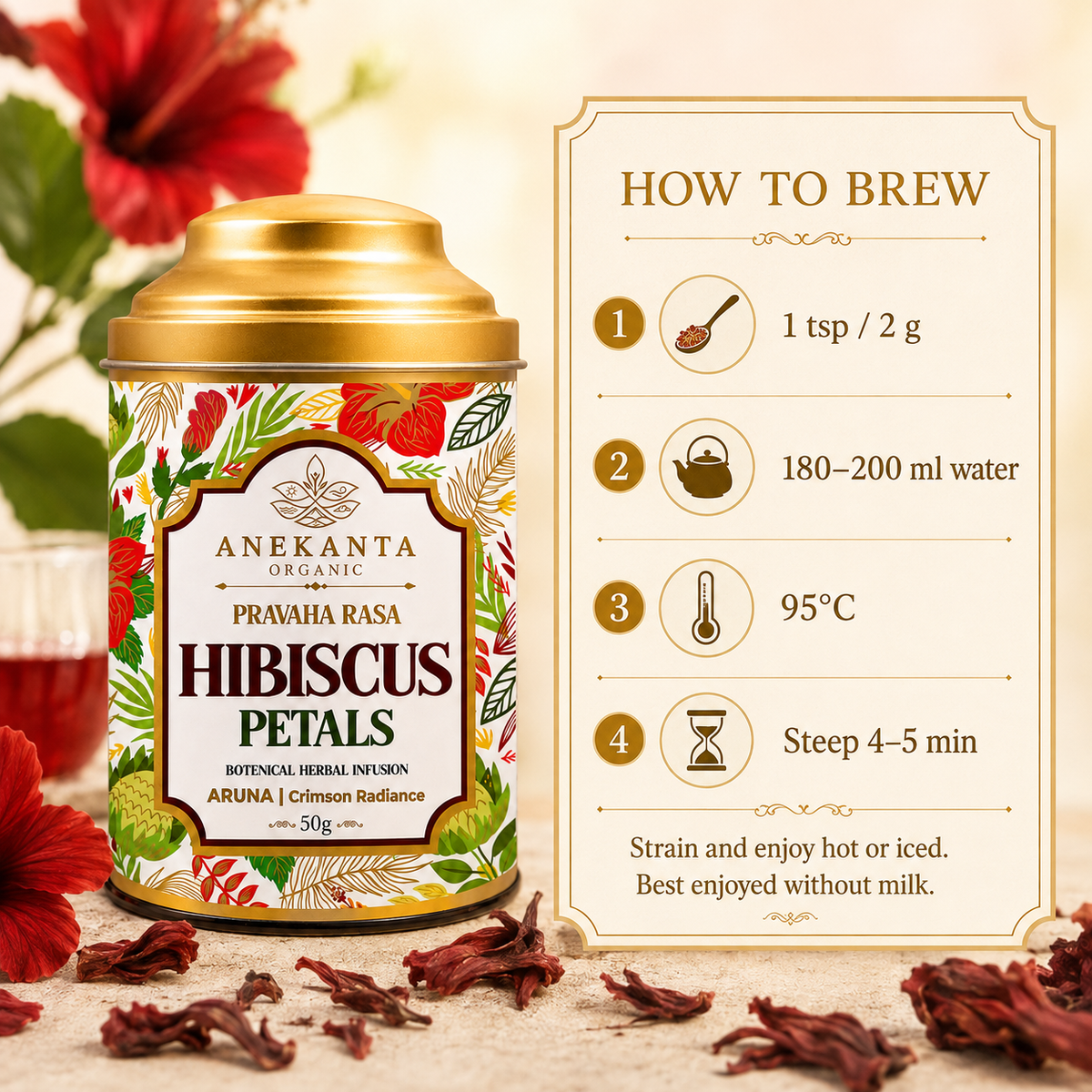 Pure Hibiscus Petal Infusion - ARUNA RASA