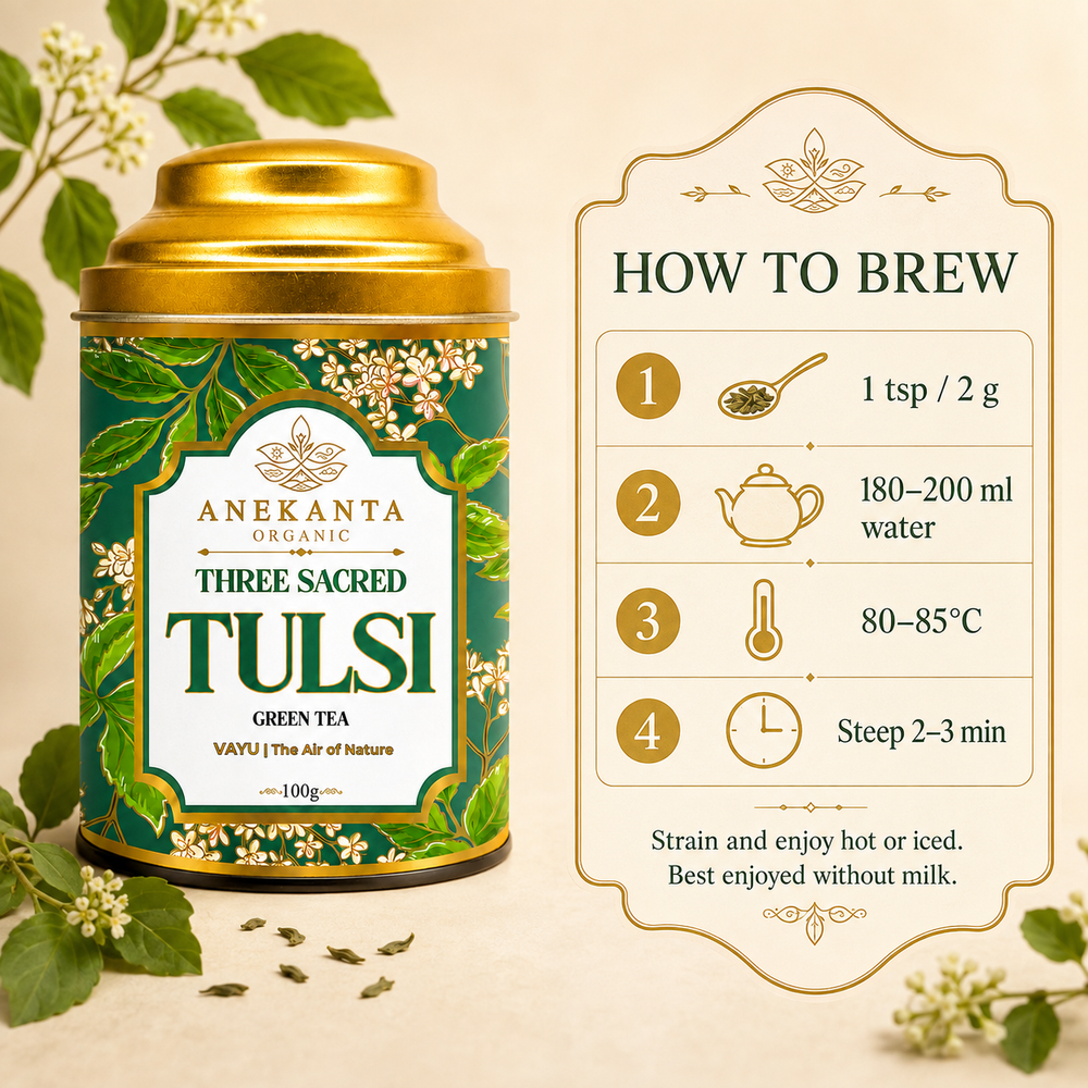 Three Tulsi Green Tea - VAYU