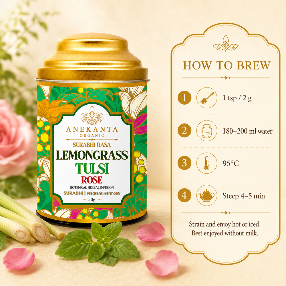 Lemongrass, Tulsi & Rose Botanical Infusion - SURABHI RASA