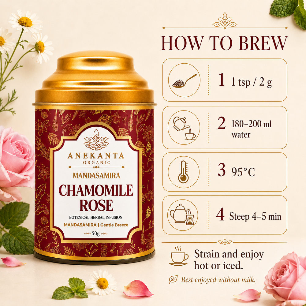 Chamomile, Rose & Spearmint Botanical Infusion - MANDASAMIRA