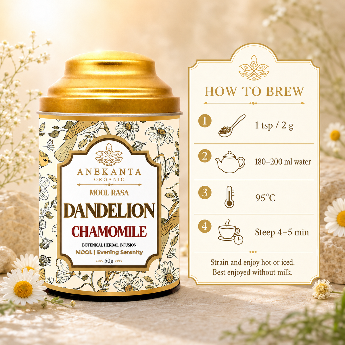 Dandelion & Chamomile Botanical Infusion - MOOL RASA