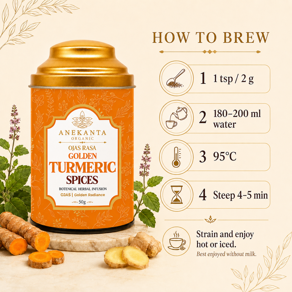 Turmeric, Ginger & Tulsi Botanical Infusion - OJAS RASA