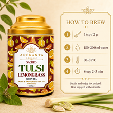 Tulsi, Lemongrass & Ginger Green Tea - AGNI & VAYU
