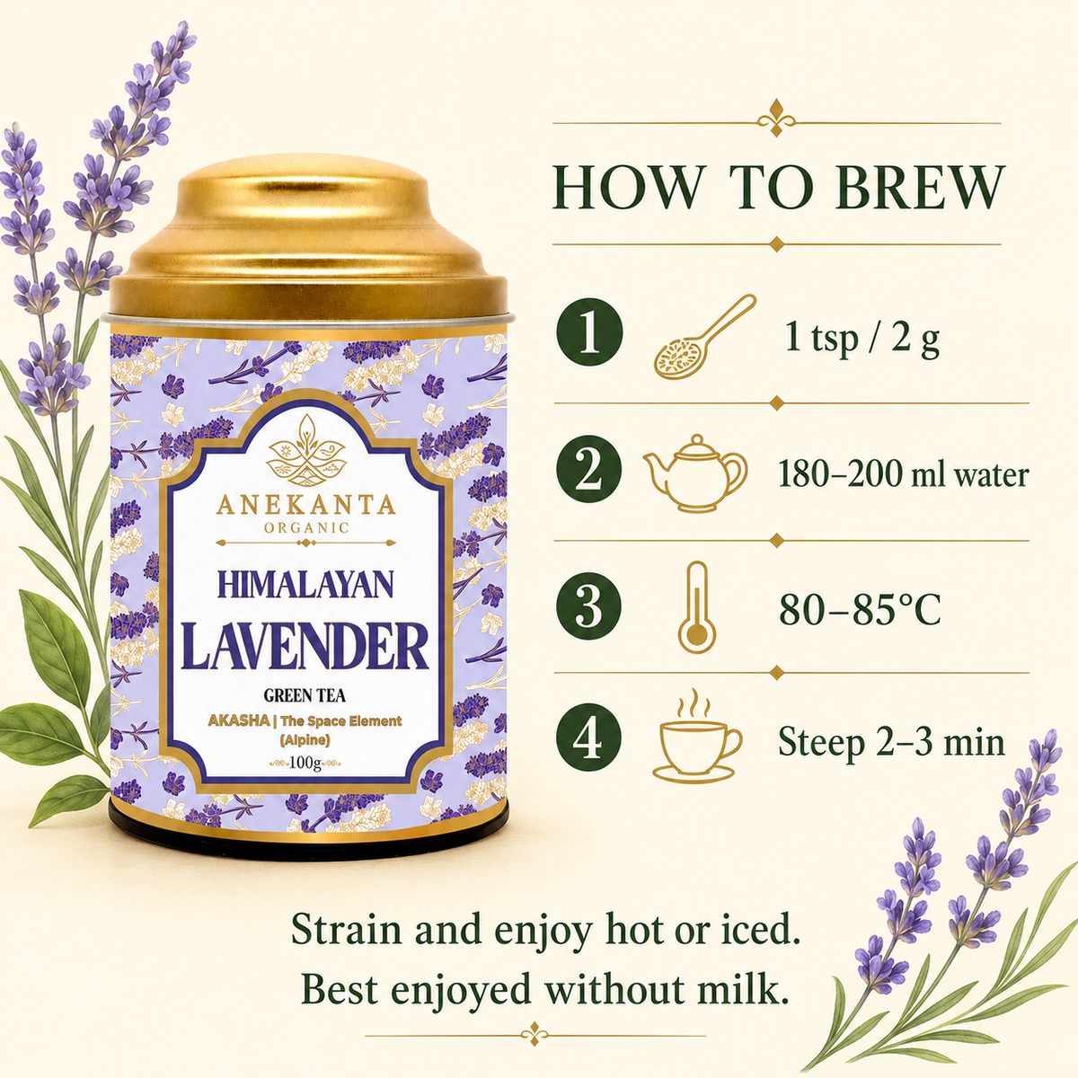Lavender Flower Green Tea - HIMALAYAN LAVENDER