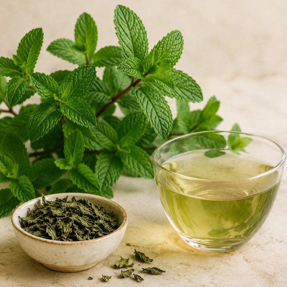 Whole dried peppermint - Anekanta Organic Herbal Library