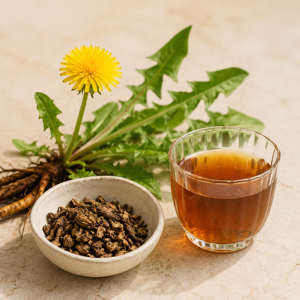 Whole dried dandelion - Anekanta Organic Herbal Library