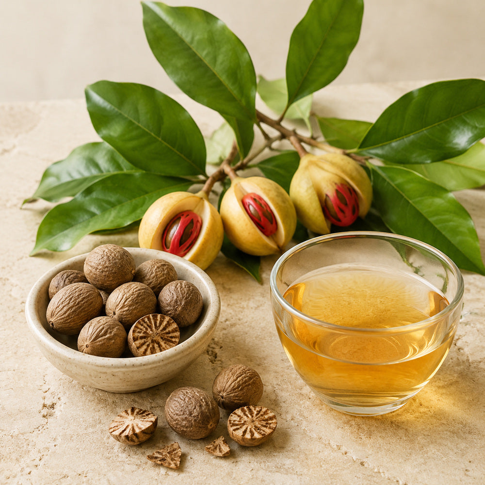 Whole dried nutmeg - Anekanta Organic Herbal Library