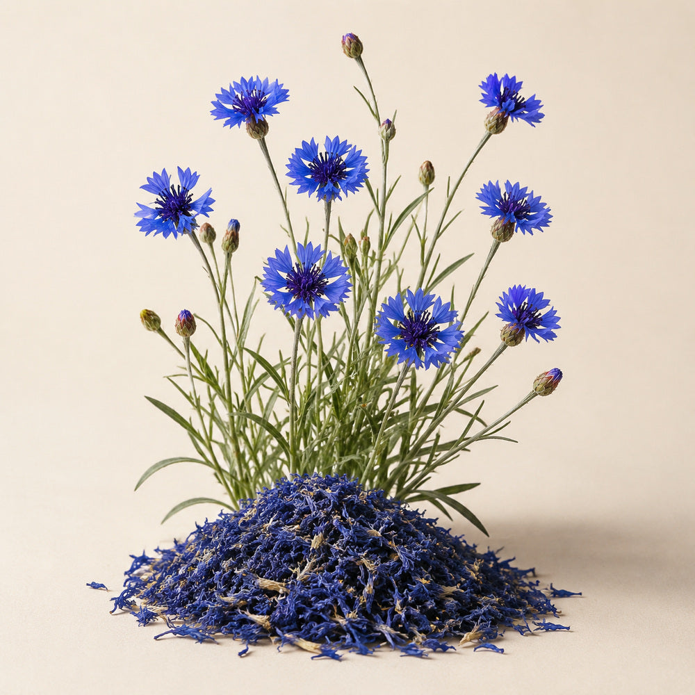Blue Cornflower Tea Bag Cut