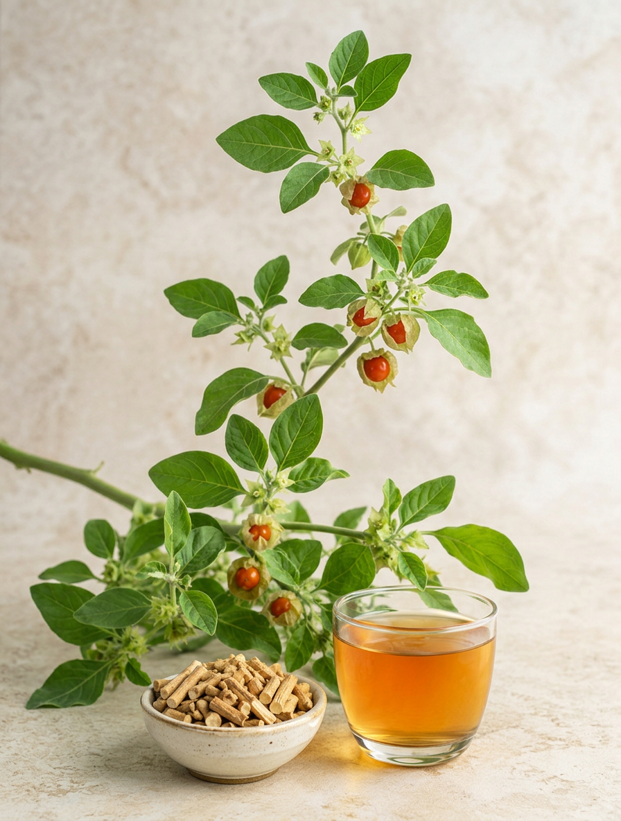 Whole dried ashwagandha - Anekanta Organic Herbal Library