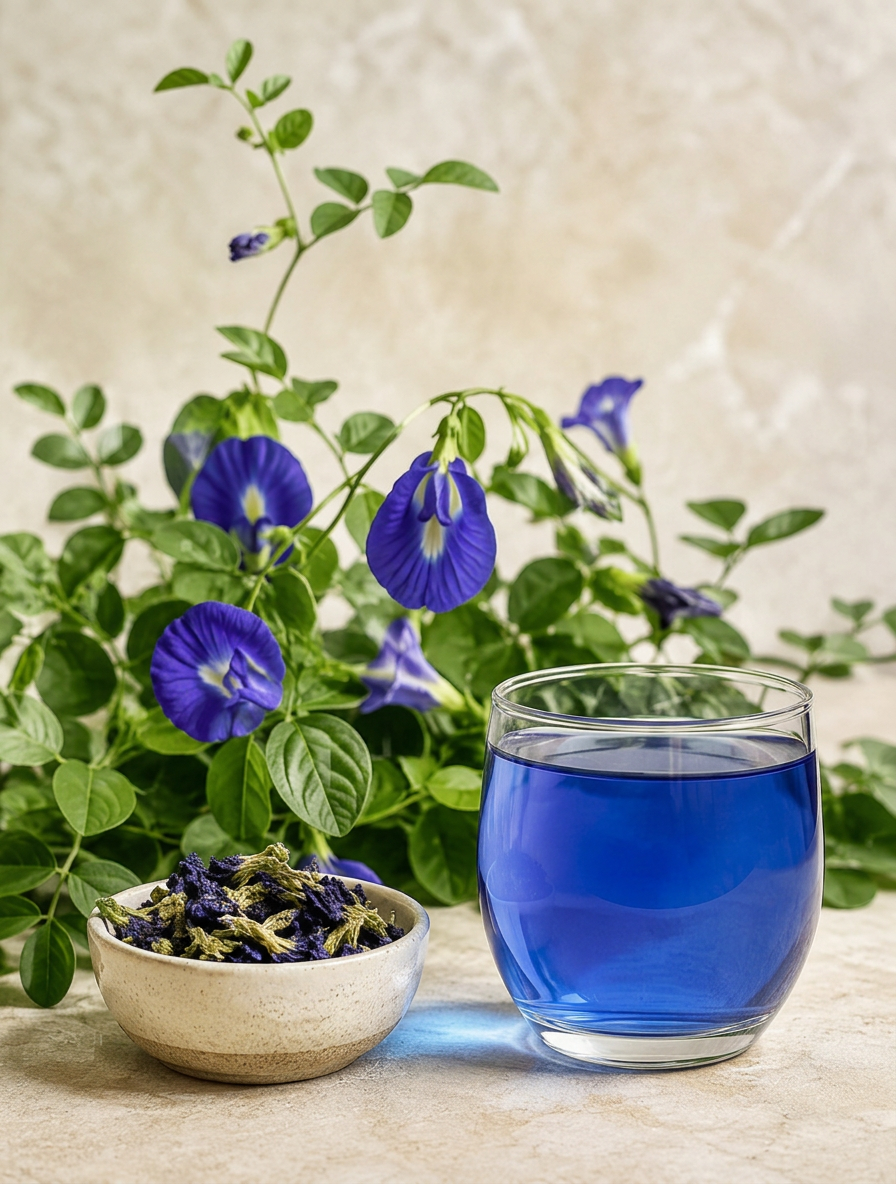 Whole dried blue pea - Anekanta Organic Herbal Library