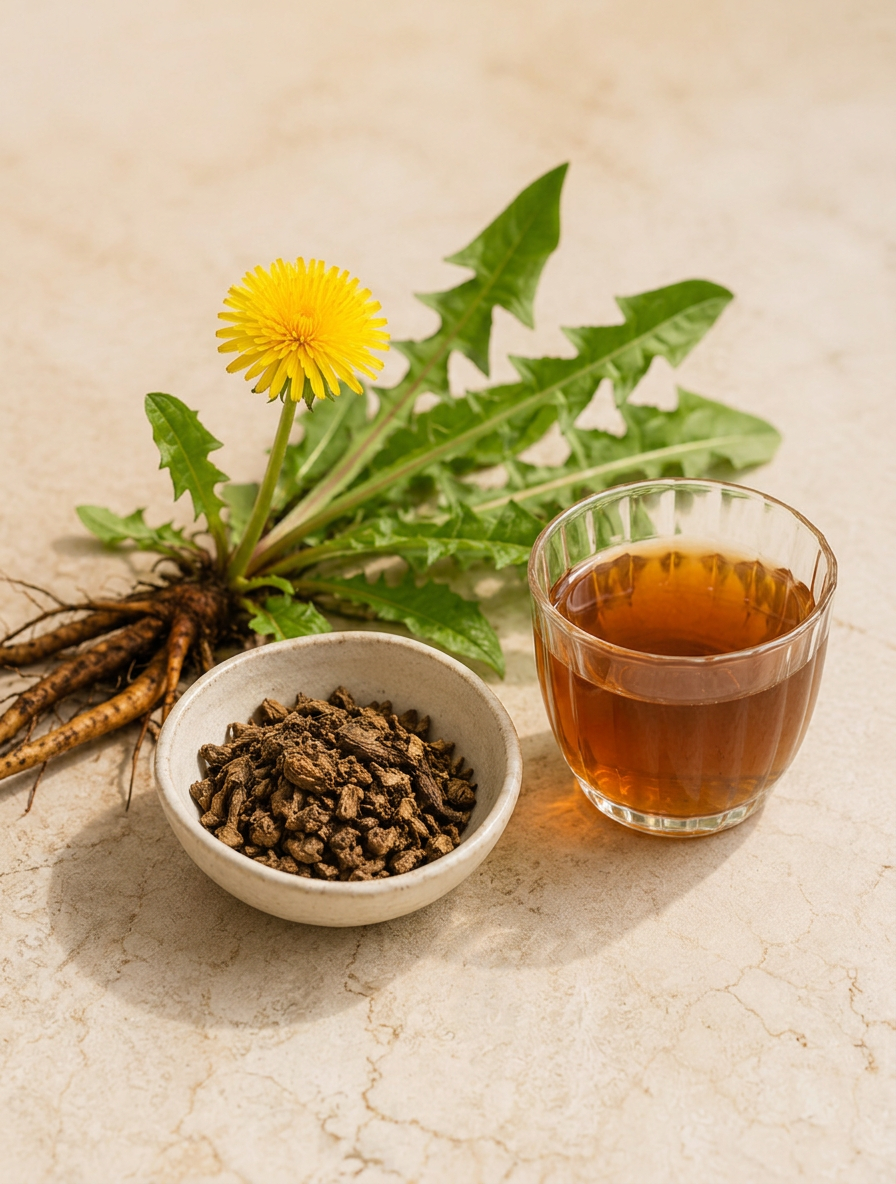 Whole dried dandelion - Anekanta Organic Herbal Library
