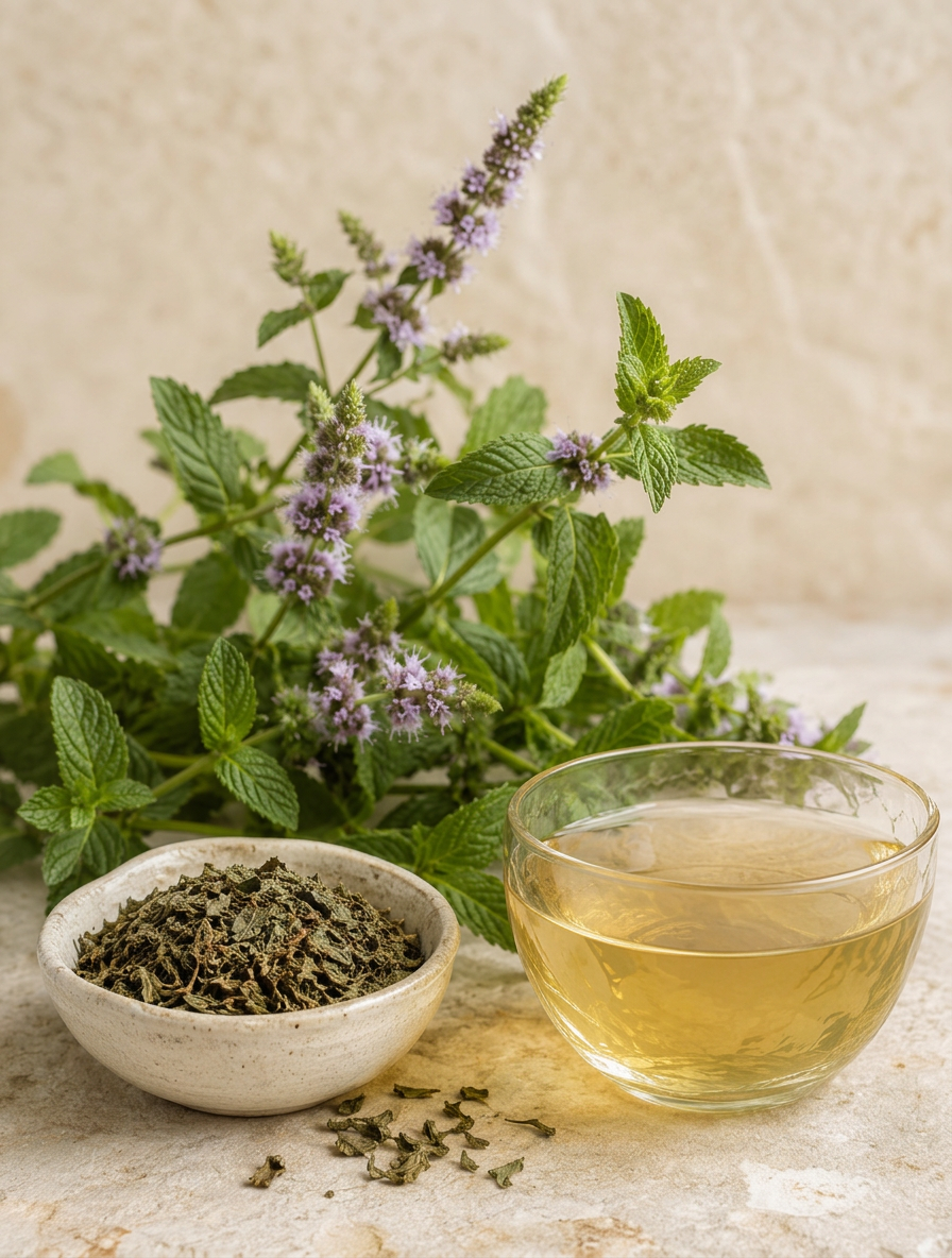 Whole dried field mint - Anekanta Organic Herbal Library