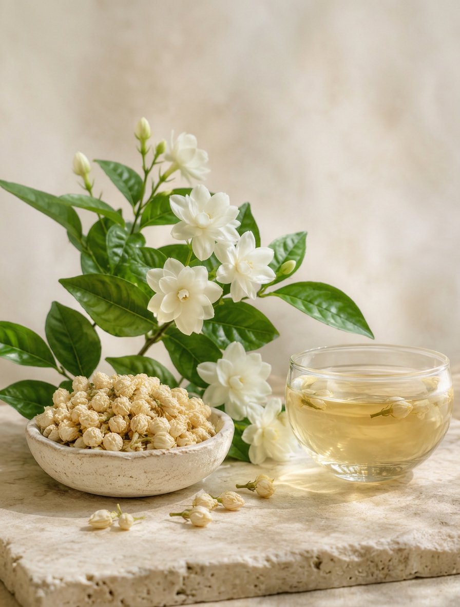 Whole dried jasmine - Anekanta Organic Herbal Library