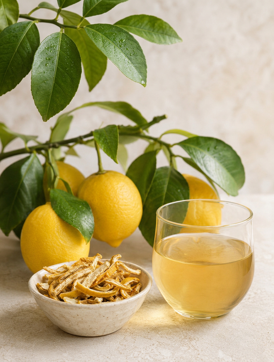 Whole dried lemon peel - Anekanta Organic Herbal Library