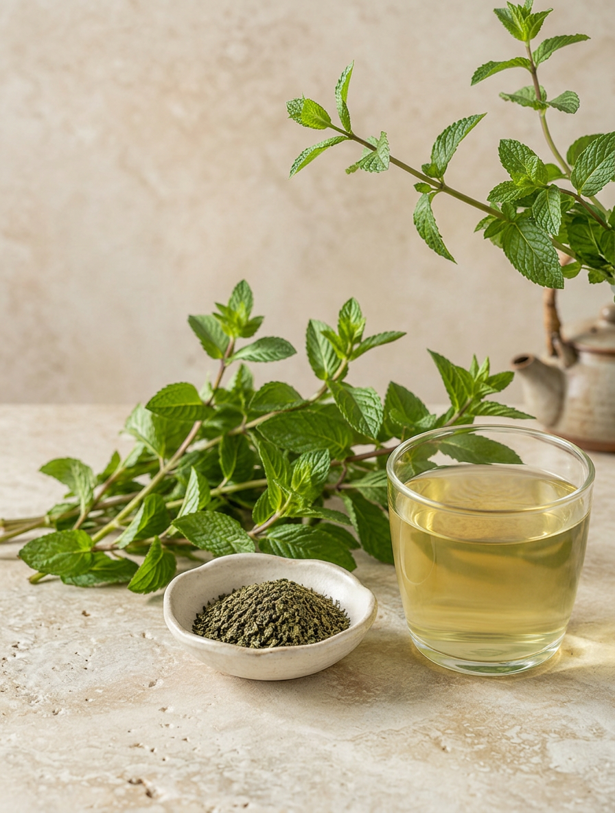 Whole dried spearmint - Anekanta Organic Herbal Library