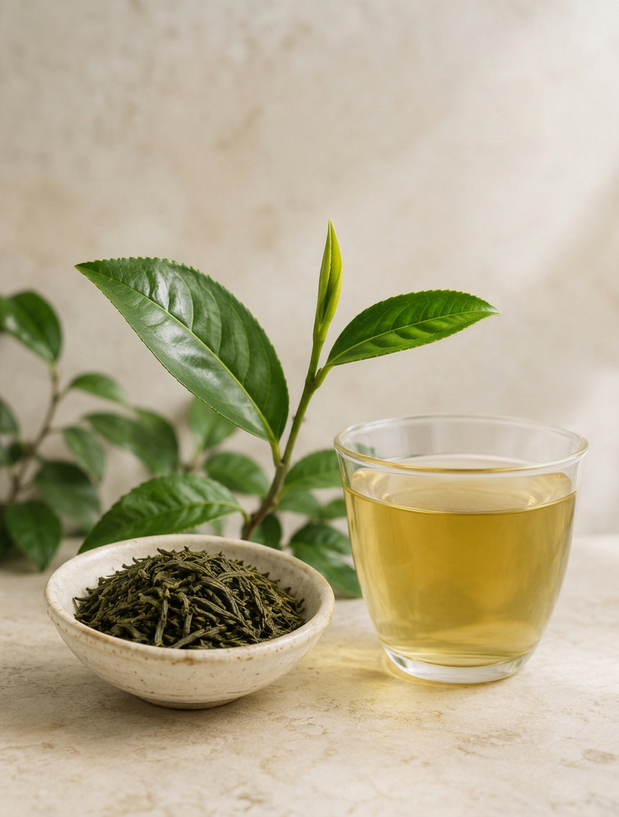Whole dried tea plant - Anekanta Organic Herbal Library